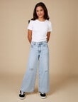 Switch Y2K Wide Leg Distressed Jean, Light Blue product photo