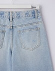 Switch Y2K Wide Leg Distressed Jean, Light Blue product photo View 03 S