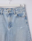 Switch Y2K Wide Leg Distressed Jean, Light Blue product photo View 04 S