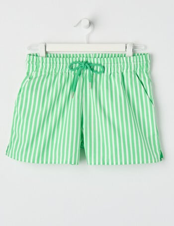 Switch Cotton Stripe Shorts, Green product photo