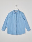 Switch Relaxed Cotton Stripe Shirt, Bluebell product photo View 03 S