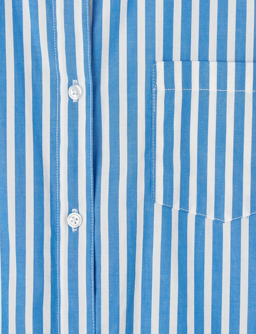 Switch Relaxed Cotton Stripe Shirt, Bluebell product photo View 04 L