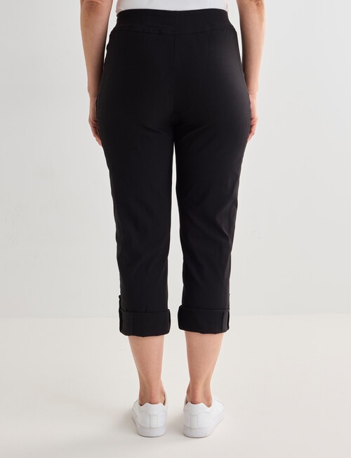 Line 7 Rolled Hem Capri, Black product photo View 02 L