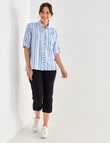 Line 7 Rolled Hem Capri, Black product photo View 03 S