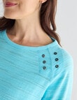 Line 7 Apex 3/4 Sleeve Top, Light Green product photo View 04 S