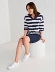 Line 7 Bel Air Stripe Top, Navy & White product photo View 03 S