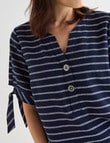 Line 7 Goldie Stripe Top, Navy & White product photo View 04 S