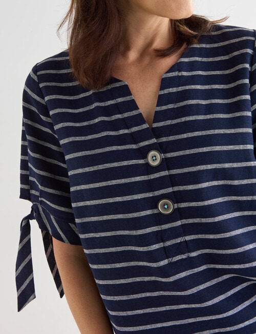 Line 7 Goldie Stripe Top, Navy & White product photo View 04 L