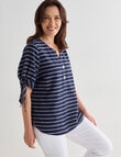 Line 7 Goldie Stripe Top, Navy & White product photo View 05 S