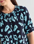 Line 7 Create Printed Top, Navy & Aqua product photo View 04 S