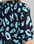 Line 7 Create Printed Top, Navy & Aqua product photo View 05 S