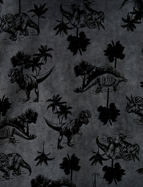 Mac & Ellie Jungle Dino Short Sleeve Tee, Faded Charcoal product photo View 02 L