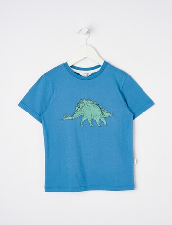 Mac & Ellie Short Sleeve Tee Zips Dino, Blue product photo