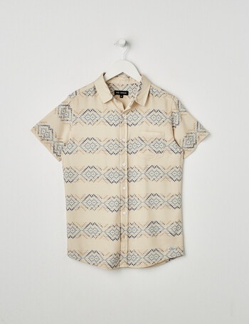 No Issue Bandana Short Sleeve Shirt, Stone product photo