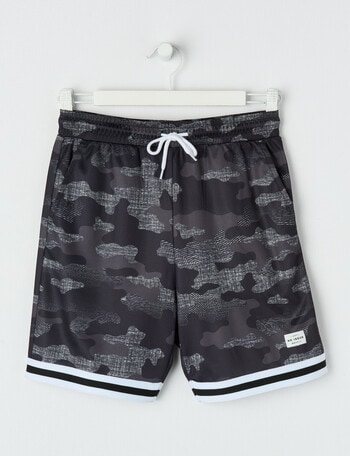 No Issue Camo Basketball Knit Mesh Short, Black product photo