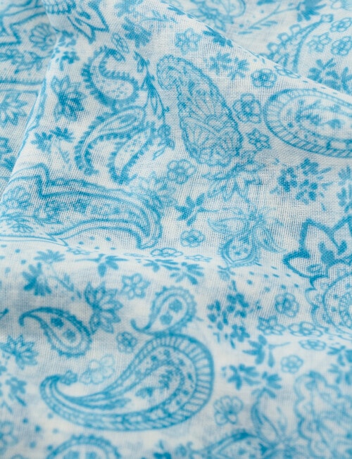 Boston + Bailey Paisley Lightweight Scarf, Blue product photo View 02 L