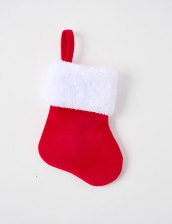 Christmas Shop Mini Stocking, Red product photo