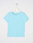 Mac & Ellie Short Sleeve Rib Tee, Ocean Blue product photo