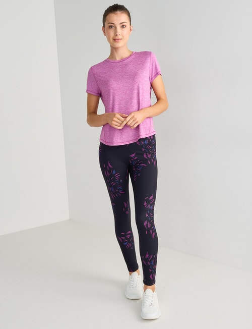 Superfit Abstract Print Limitless Legging, Magenta Spark product photo View 03 L