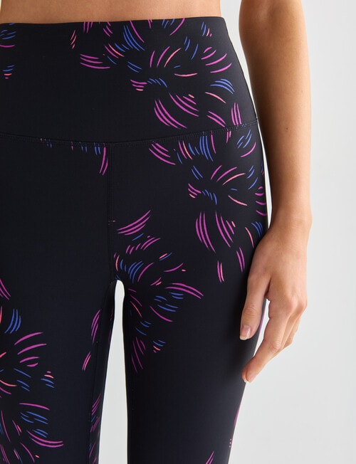 Superfit Abstract Print Limitless Legging, Magenta Spark product photo View 04 L