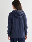 Ella J Zip Hoodie Sweatshirt, Washed Navy product photo View 02 S