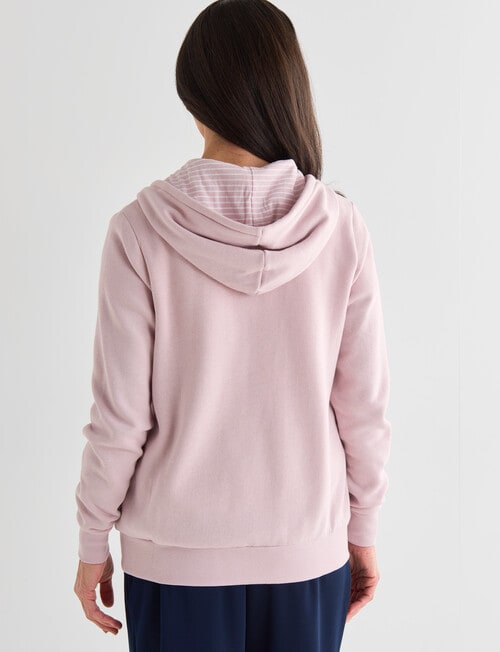 Ella J Zip Hoodie Sweatshirt, Pale Pink product photo View 02 L