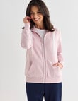 Ella J Zip Hoodie Sweatshirt, Pale Pink product photo View 04 S