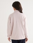 Ella J Half Zip Sweatshirt, Pale Pink product photo View 02 S