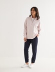 Ella J Half Zip Sweatshirt, Pale Pink product photo View 03 S