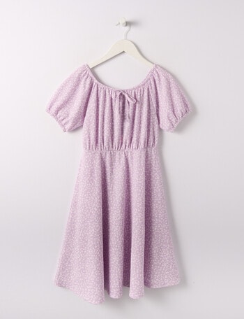 Switch Ditsy Gathered Bodice Dress, Lilac product photo