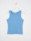 Switch Rib Singlet, Bluebell product photo View 03 S