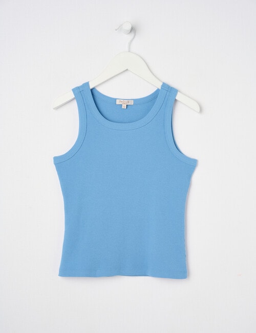 Switch Rib Singlet, Bluebell product photo View 03 L