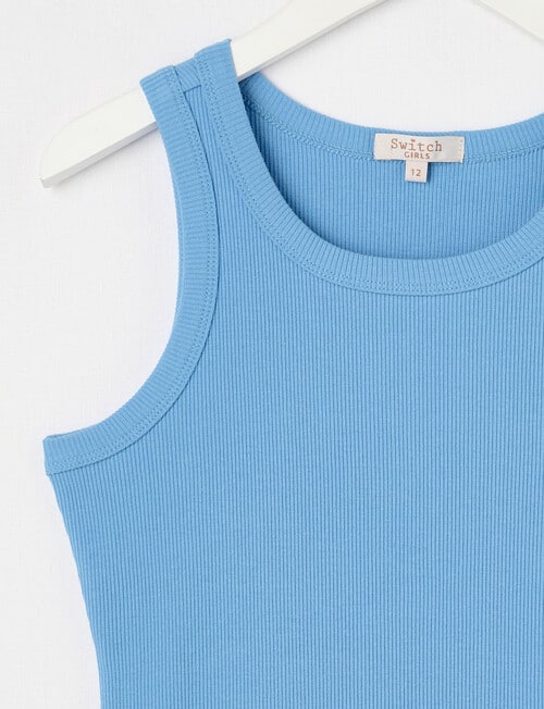 Switch Rib Singlet, Bluebell product photo View 04 L