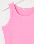 Switch Rib Singlet, Fondant Pink product photo View 02 S