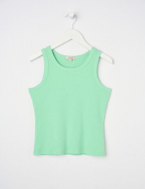 Switch Rib Singlet, Lime product photo