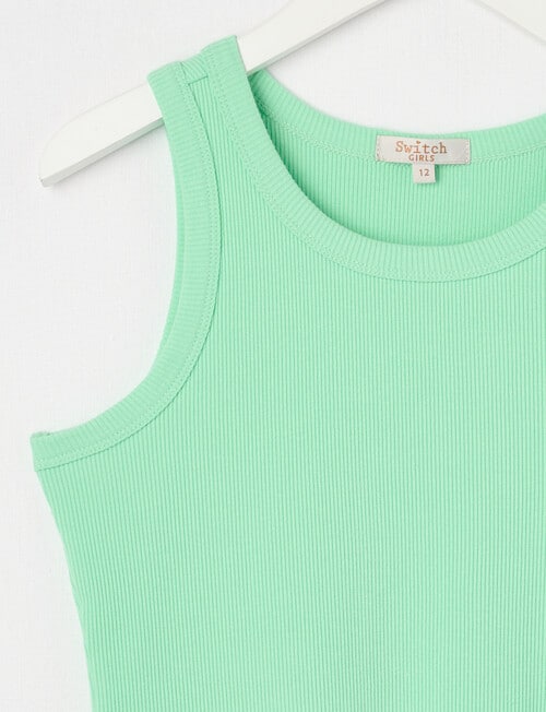 Switch Rib Singlet, Lime product photo View 02 L