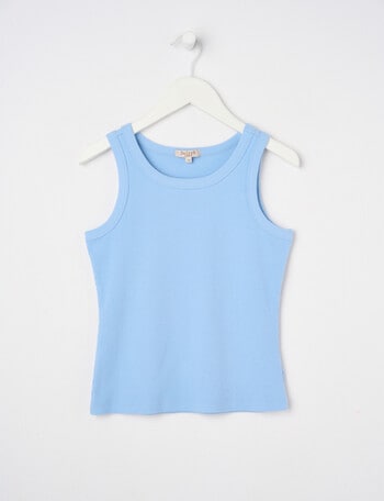 Switch Rib Singlet, Baby Blue product photo