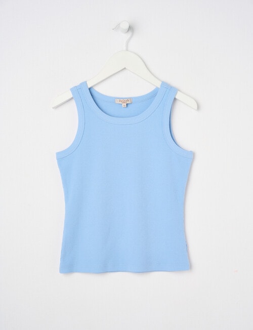 Switch Rib Singlet, Baby Blue product photo