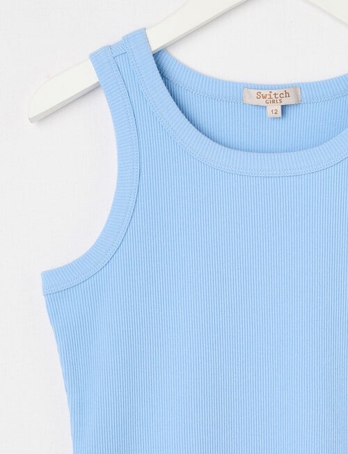 Switch Rib Singlet, Baby Blue product photo View 02 L