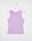 Switch Rib Singlet, Lilac product photo