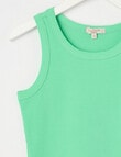 Switch Rib Singlet, Green product photo View 02 S