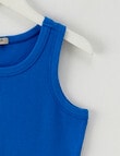 Switch Rib Singlet, Cobalt product photo View 02 S