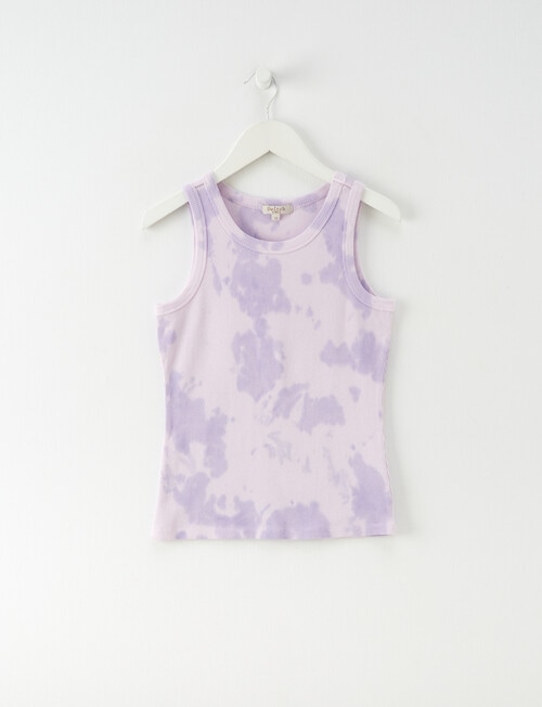 Switch Tie Dye Rib Singlet, Lilac product photo