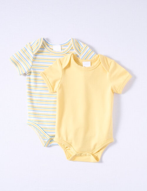 Teeny Weeny Stretch Cotton Short-Sleeve Bodysuit, 2-Piece Set product photo