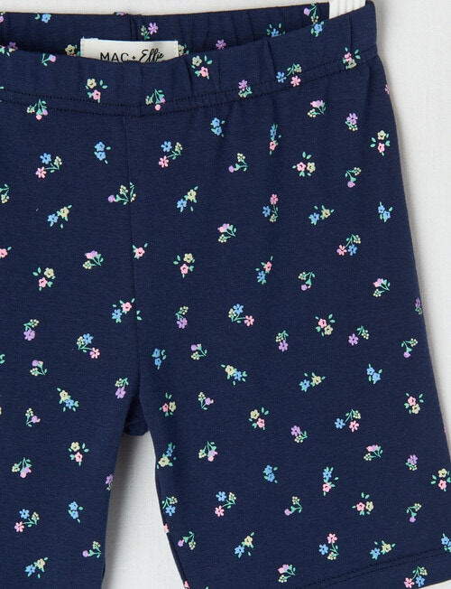 Mac & Ellie Ditsy Floral Bike Short, Navy product photo View 02 L