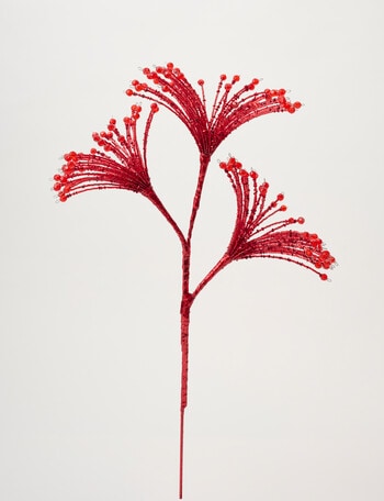 Christmas Shop Pohutukawa Beaded Pick, Red product photo