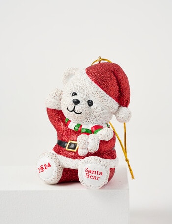 Santa Bear Resin Ornament 2024 product photo