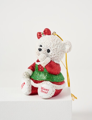 Santa Bear Missy Bear Resin Ornament 2024 product photo