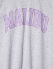 Switch Short Sleeve Oversize Malibu Tee, Grey Marle product photo View 02 S