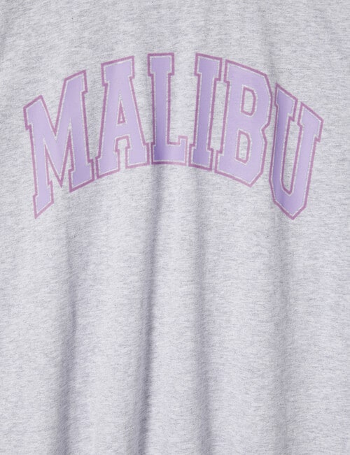 Switch Short Sleeve Oversize Malibu Tee, Grey Marle product photo View 02 L